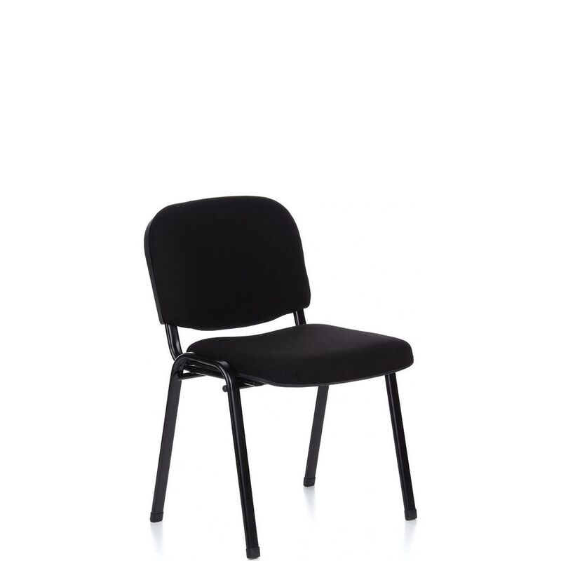 HJH Office XT 600 SW Vierfußstuhl Wartezimmerstuhl Bürostuhl Möbel Schwarz - 704000