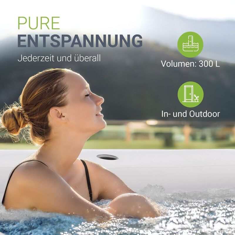 Aufblasbare Badewanne mit Rückenlehne und Luftpumpe für Zuhause und Outdoor 78 - 4262437183329