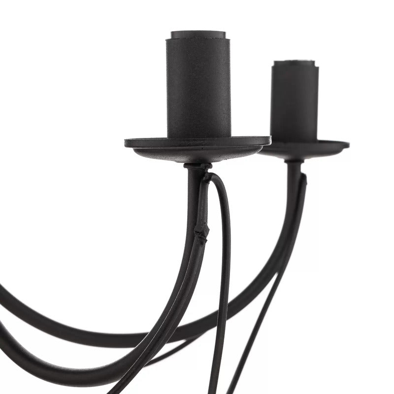 Kronleuchter Candela schwarz 5-flammig Lampe Deckenlampe Deckenleuchte Strahler - 8030626543294