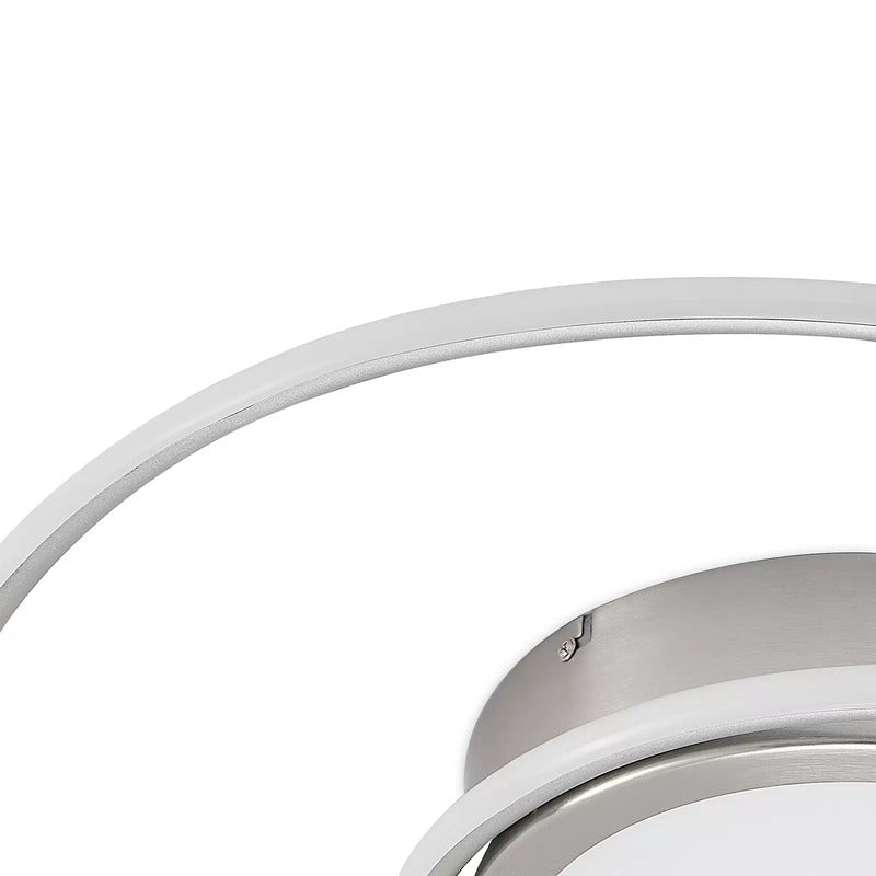 Lindby Deckenlampe Deckenleuchte LED Bovia Fernbedienung dimmbar Nickel CCT - 4251911726367
