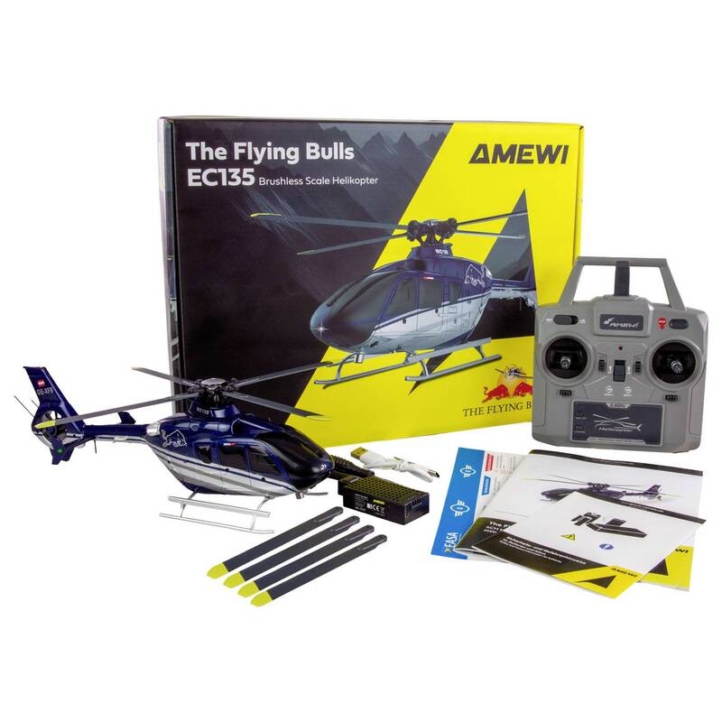 Amewi RC Hubschrauber Helikopter EC135 Flying Bulls RTF Modell Fernsteuerung - 4262408970897