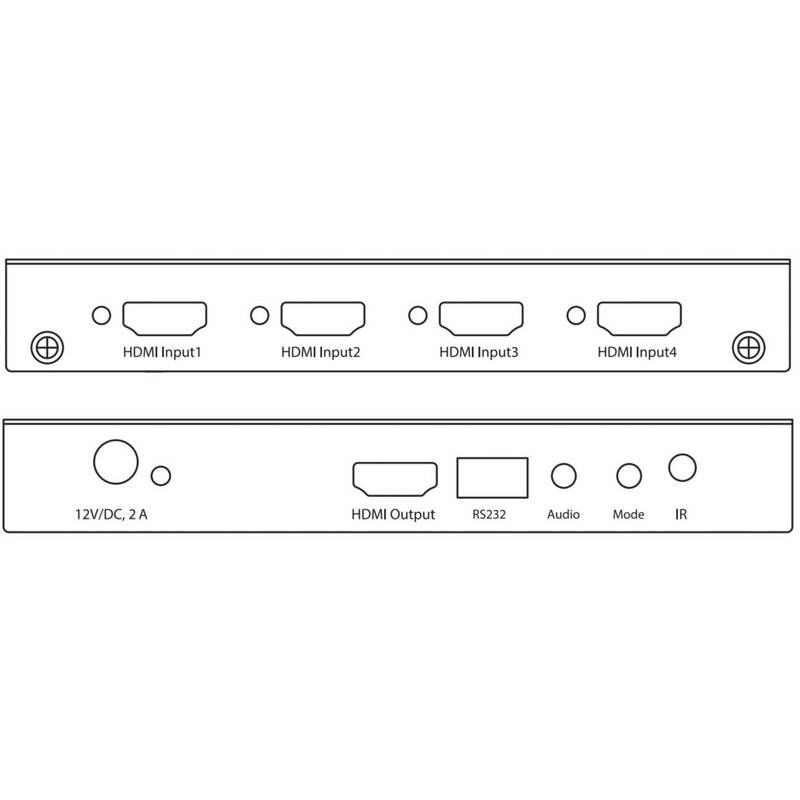 SpeaKa Professional SP-HDS-QMV100 4 Port HDMI Quad Multi-Viewer Full HD - 4053199518852