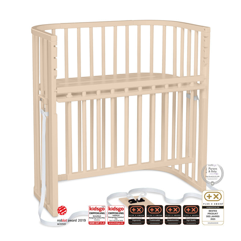 babybay Boxspring Comfort Plus Beistellbett beige höhenverstellbar für Babys - 4262356532611
