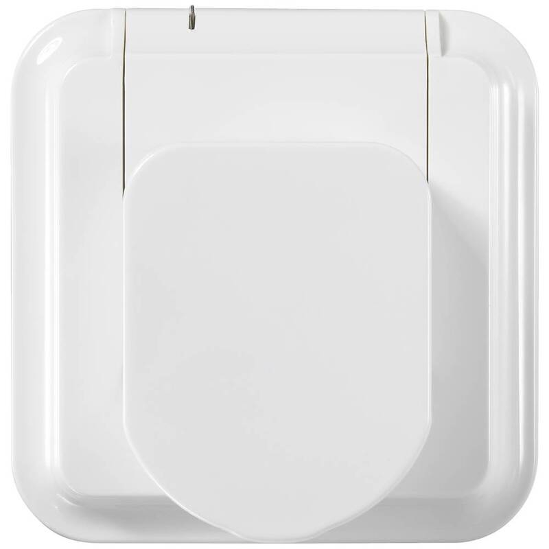 SYGONIX IP44 Unterputz-Fehlerstrom-Sicherheitssteckdose 3600 W 16 A Weiß - 4064161260242