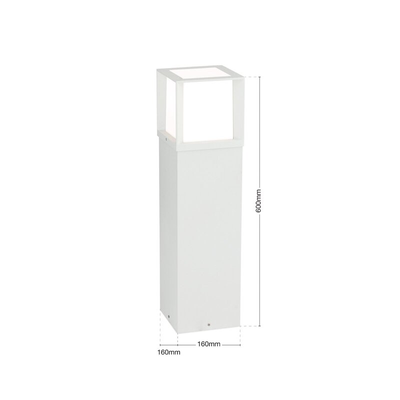 Orion Wegelampe Henry Wegleuchte LED Außenlampe weiß Höhe 60 cm Alu Edelstahl - 9003090278343