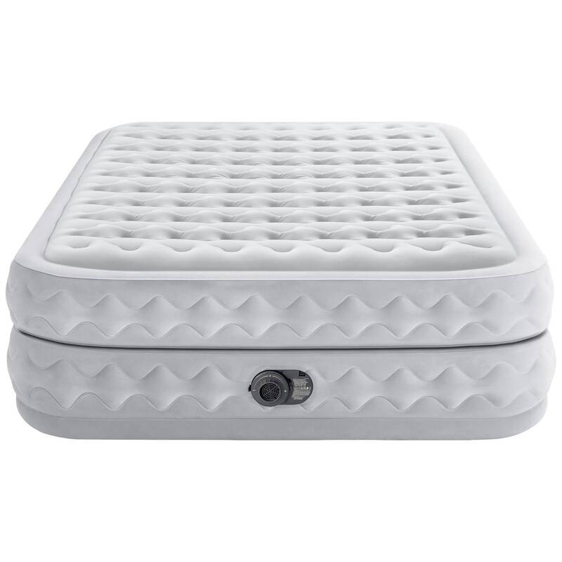 Intex 64490ND Luftbett DuraBeam Supreme Queen mit 220V Pumpe Weiß Matratze Bett - 6941057423012