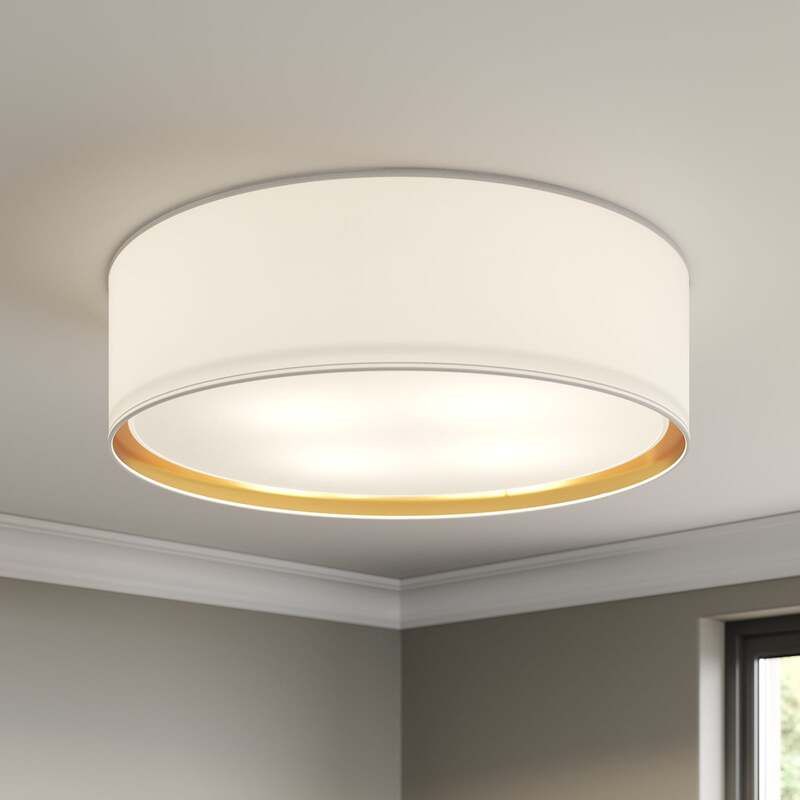 TK-LightingDeckenleuchte Bilbao LED Lampe dimmbar weiß gold Ø60cm 17cm Höhe - 5901780534332