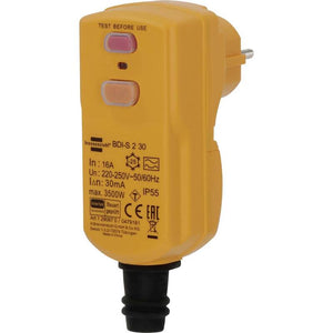 B-Ware Brennenstuhl Personenschutz-Zwischenstecker PRCD 230V IP55 Gelb 16A 4-polig