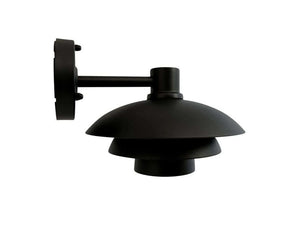 B-Ware Dyberg Larsen Außenwandleuchte Morph 24 cm schwarz Metall IP44