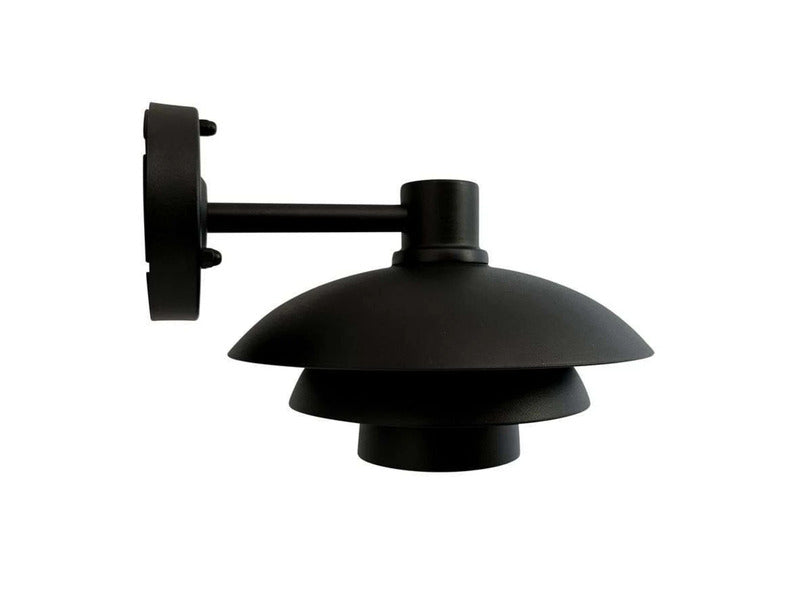 Dyberg Larsen Außenwandleuchte Morph 24 cm schwarz Metall IP44 - 5704709082316