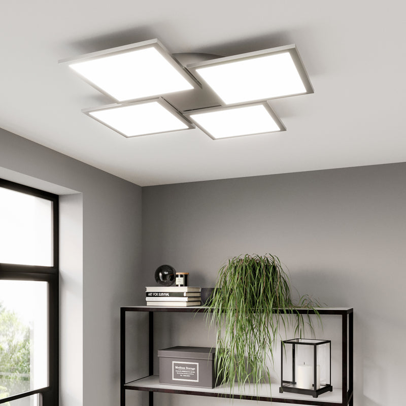 Lucande Deckenlampe Ilira LED dimmbar 4-flg silber CCT Nachtlichtfunktion - 4251096561586