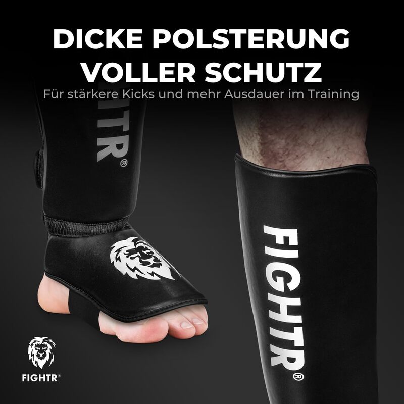 FIGHTR Schienbeinschoner Shin Pads ideal gepolstert für Kickboxen Größe S - 4260723851518
