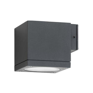 B-Ware Außenwandleuchte 5161 schwarz Alu Glas 1x GU10 dimmbar IP65 LCD