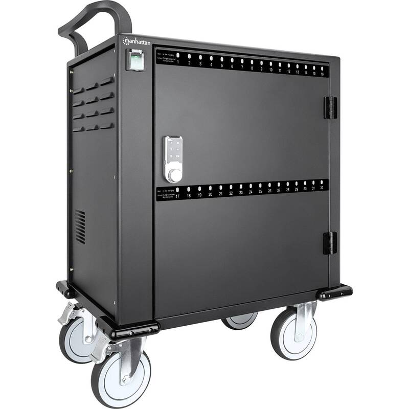Manhattan Ladeschrank Ladesystem USB C 32 Port Schwarz 576 W SIEHE TEXT/FOTO - 0766623716000