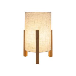 B-Ware Näve Tischleuchte 3193 Tischlampe Tischlicht Leuchte Holz Leinentextil Höhe 32cm