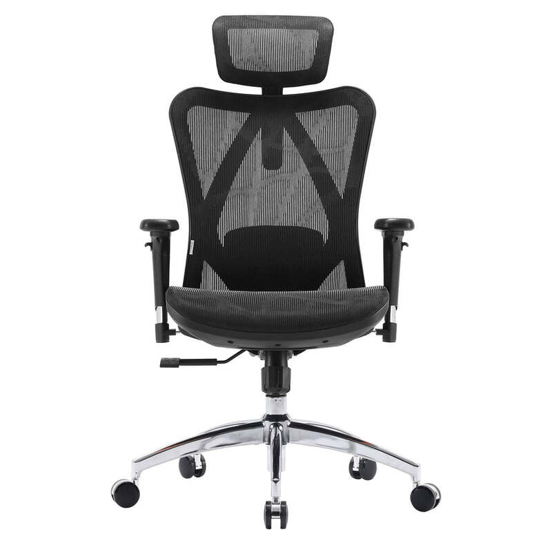 Sihoo Bürostuhl M57-M111 schwarz Netzstoff höhenverstellbar 120 kg - 40643231080168