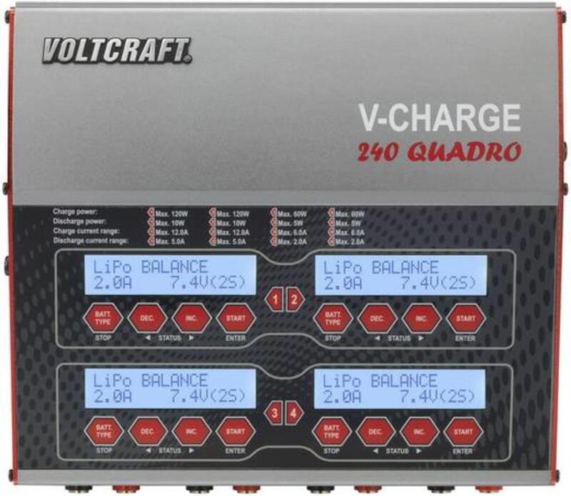 VOLTCRAFT V-Charge 240 Quadro Modellbau-Multifunktionsladegerät 240W 12A - 4016139094694