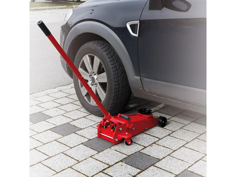 Cartrend Hydraulik-Wagenheber 3t Profi Wagenheber Rot SUV 14-50cm Hubhöhe 38,5kg - 4038373502803