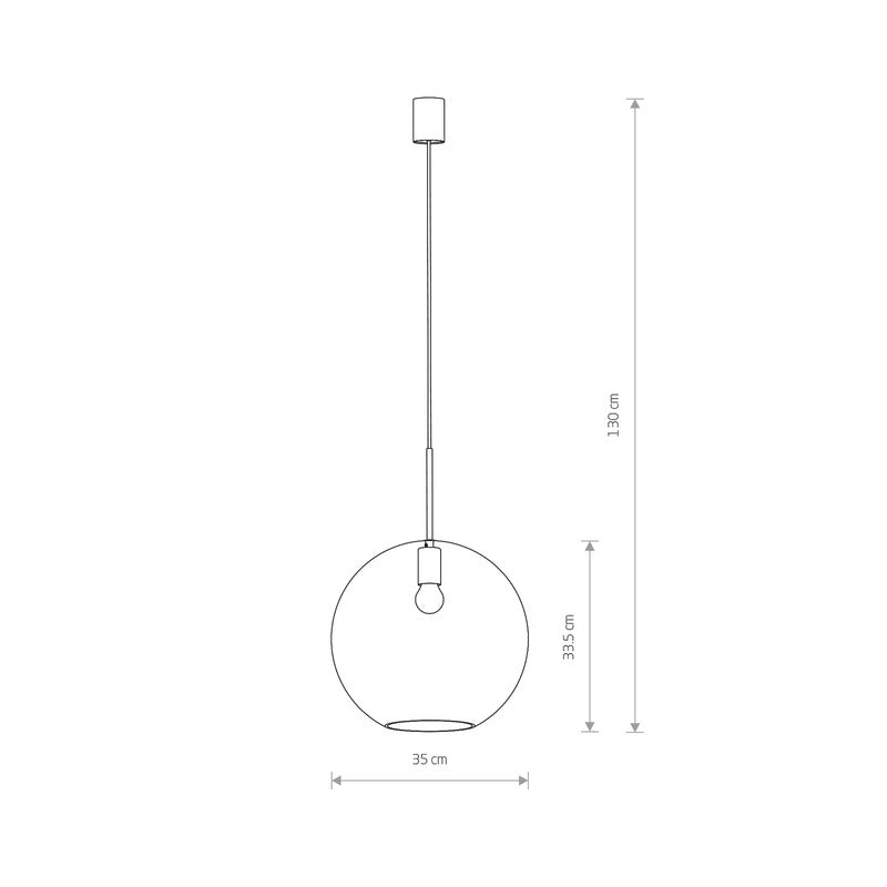 Nowodvorski Pendelleuchte Hängeleuchte SPHERE XL Glas Schwarz Modern E27 35cm - 5712772112784