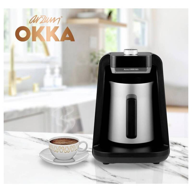 Arzum Kaffeemaschine Mokkakocher Espressokanne Milchaufschäumer Bronze 5 Tassen - 8693184916650