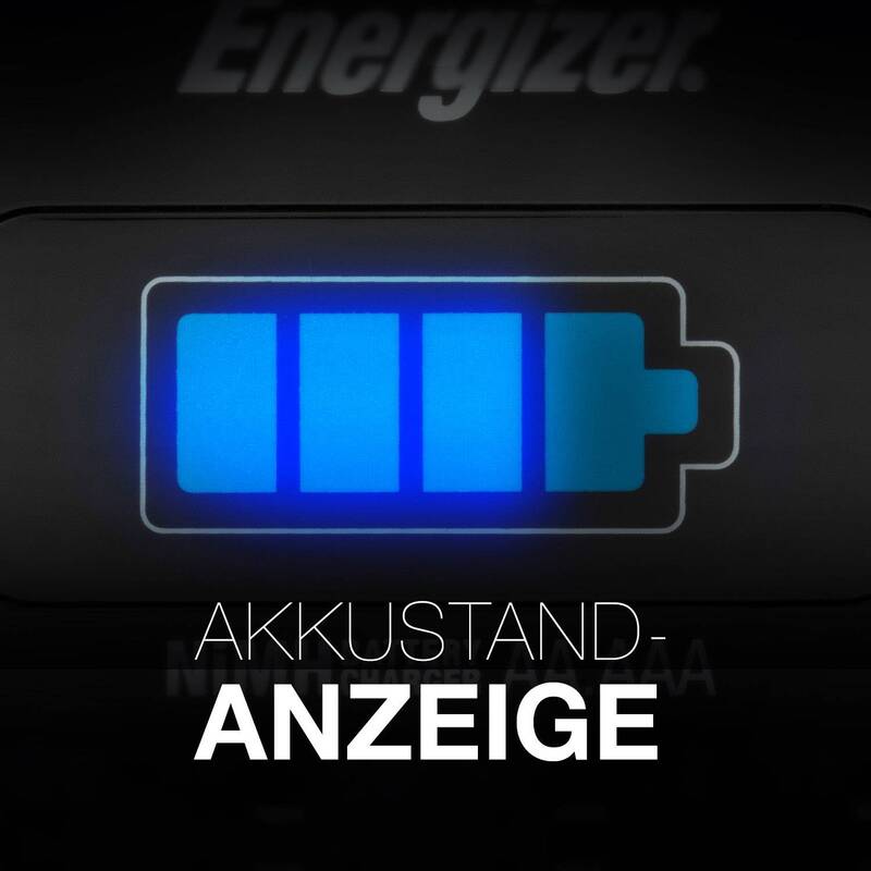 Energizer Rundzellen-Ladegerät Batterie-Ladegerät Laden NiMH Micro AAA Mignon AA - 7638900421248