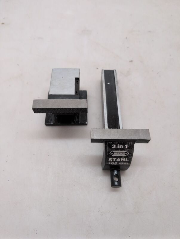 WABECO Schraubstock Spannstock Werkzeughalter 100mm Präzisionsschraubstock grau - 4005725401022