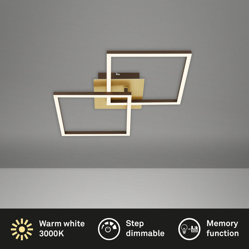LED Deckenleuchte Deckenlampe Frame gold dimmbar Memoryfunktion Raum Beleuchtung - 4002707422174