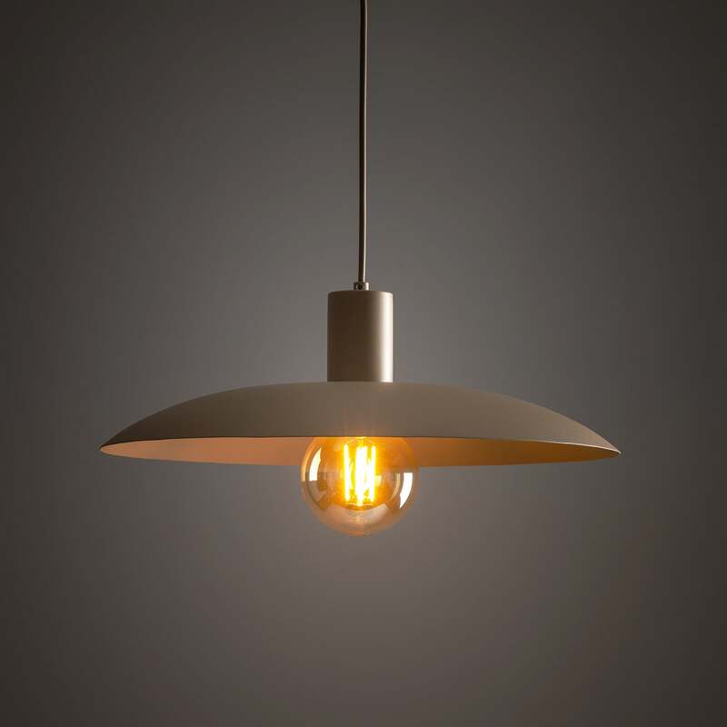 TK-Lighting Hängeleuchte Astra E27 LED Pendelleuchte dimmbar sand Ø41cm Metall - 5906135107117