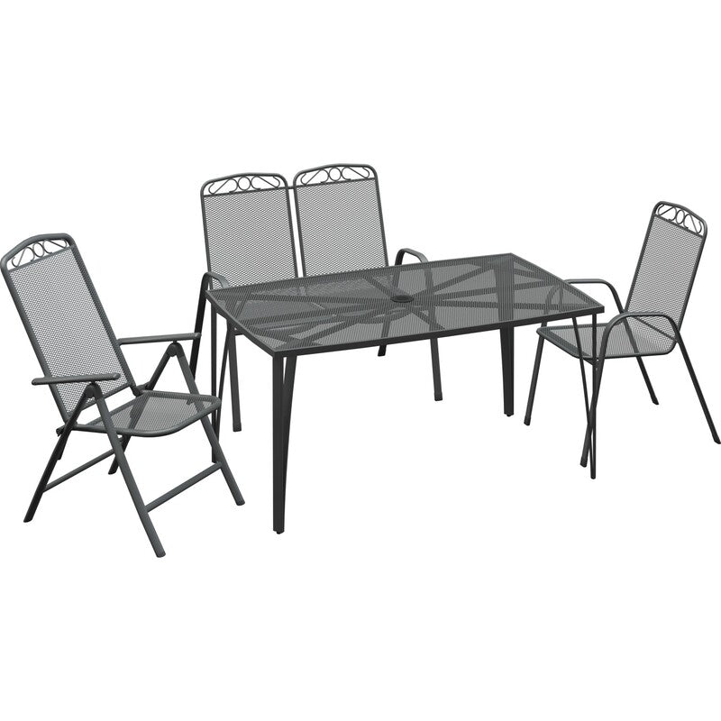 Gartentisch Sacramento anthrazit 150x90cm Terrassentisch Outdoor Tisch Möbel - 4007873338892