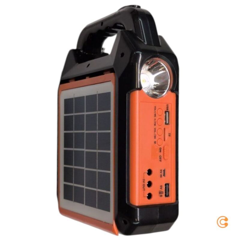 easymaxx Solar-Powerbank 10000mAh Akku Solar-Generator Kit schwarz mobil - 4052926094676
