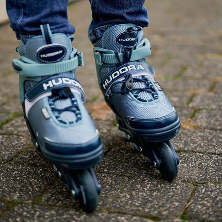 HUDORA Inline-Skate Leon 2.0 blau/grau für Kinder Gr. 33-36 verstellbar Skates - 4005998282564