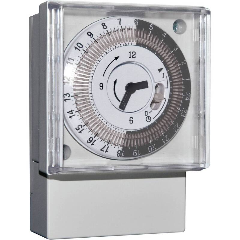 Wallair 1IO0017 3500 W IP30 Zeitschaltuhr analog Zeit-Schaltuhr Uhr Tischuhr - 8019108031474
