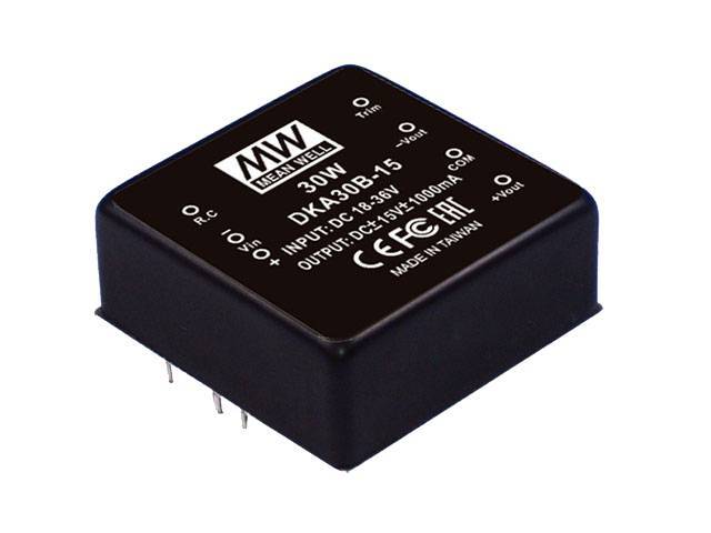 Mean Well DKA30C-15 DC/DC-Wandler 30 W Stromwandler Netzteil Wandlermodul Modul - 4021087005456