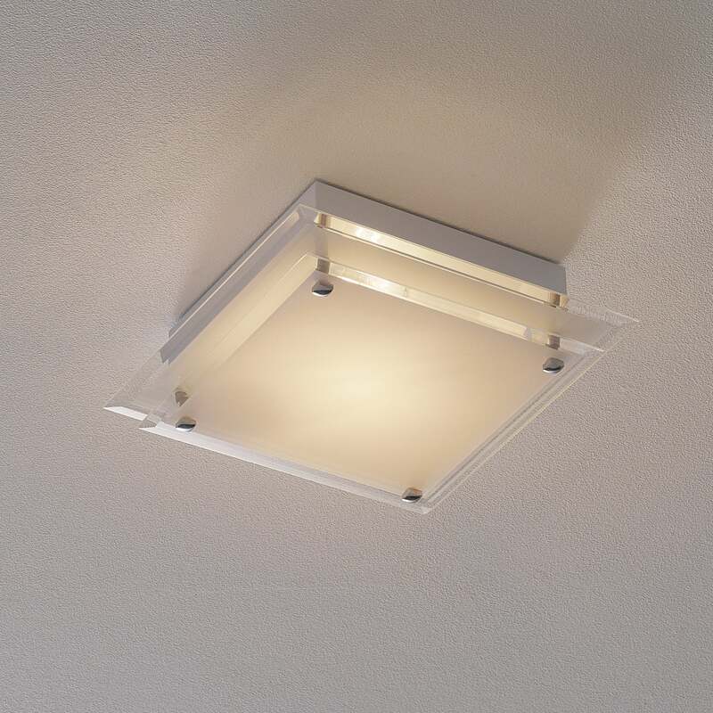 FABAS LUCE Deckenleuchte Lampe Maggie LED dimmbar silber weiß 30x30cm 60W E27 - 8019282030034