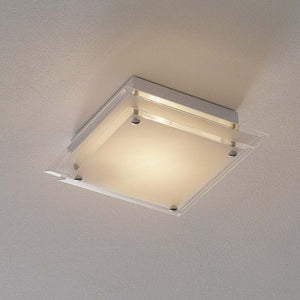 B-Ware FABAS LUCE Deckenleuchte Lampe Maggie LED dimmbar silber weiß 30x30cm 60W E27
