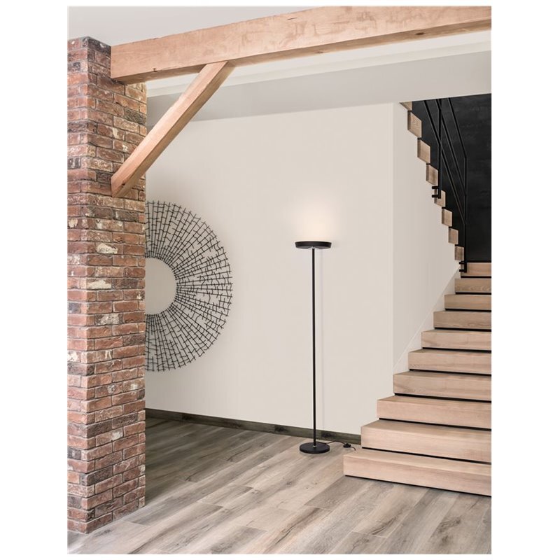 NOVA LUCE Stehleuchte Stehlampe LED VITI Schwarz warmweiß Beleuchtung Aluminium - 5212017426468