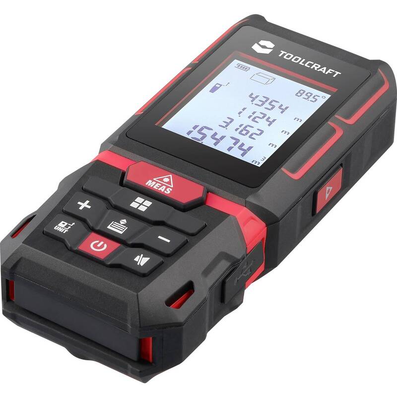 Toolcraft Laser-Entfernungsmesser LDM XG40 L 40m IP65 präzise Messungen 151g - 4064161331485
