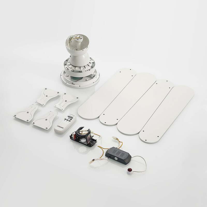 Lindby LED-Deckenventilator Tedric weiß leise Ø 133 cm für 5,4 m² - 4251911788495