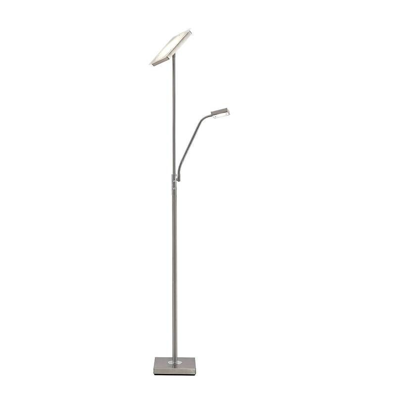 Lindby Sumani LED-Stehleuchte Stehlampe Standleuchte Standlampe eckig nickel - 4251096587081