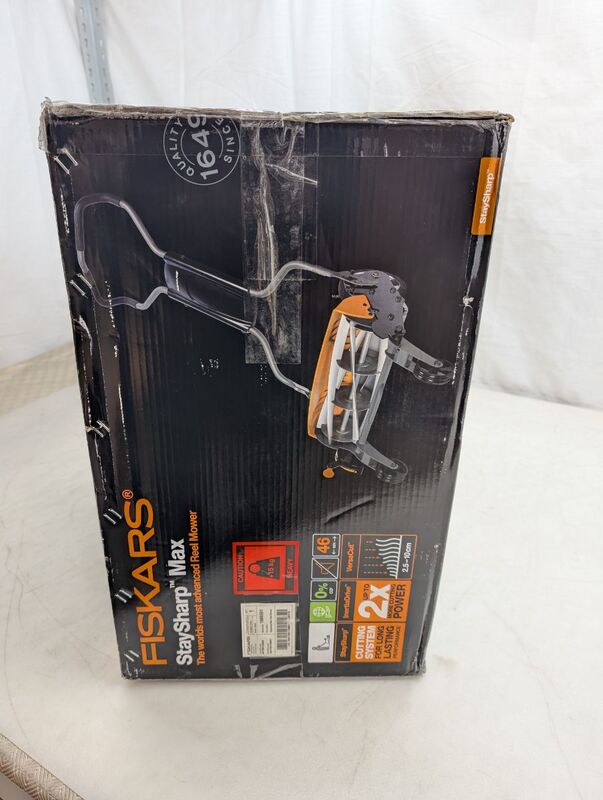 Fiskars Spindelmäher Rasenmäher Momentum umweltschonend ergonomisch 46cm grün - 6411501138804
