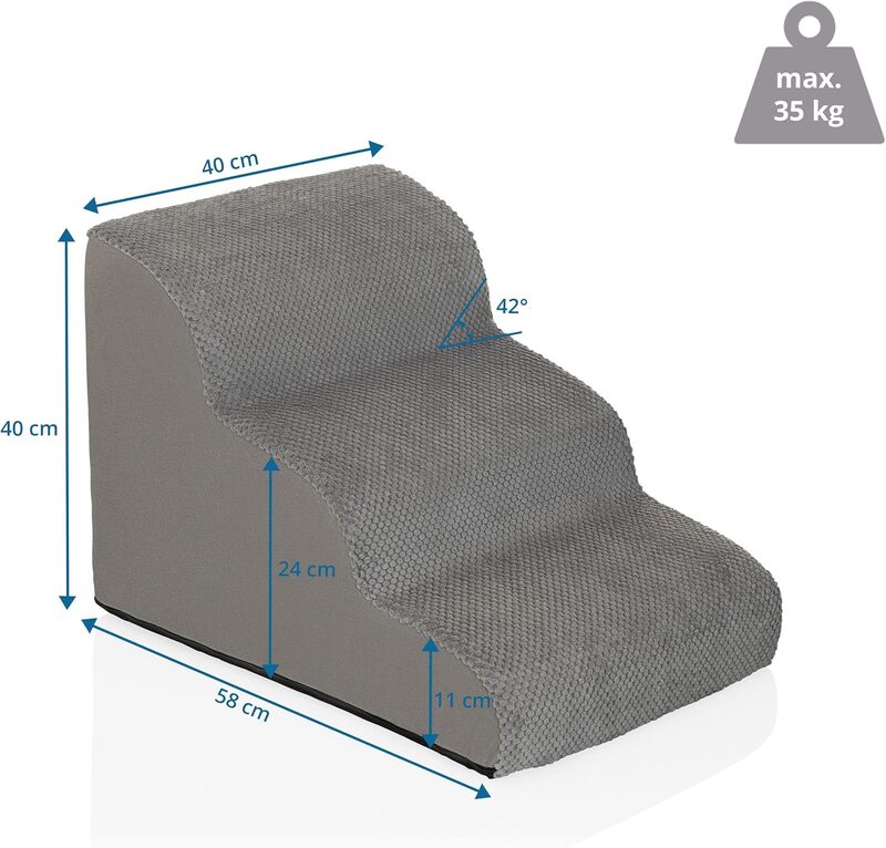 HJH LIVING Haustiertreppe Hundetreppe PAWY STEP 3 Stufe Sofa Aufstieg Tiere 720 - 4064323107453