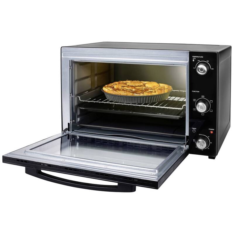 Princess Minibackofen 55l Umluft-Funktion 2000W Schwarz Elektro Backofen 230°C - 8713016089632