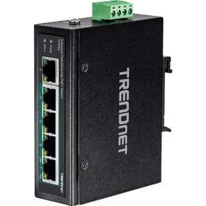 B-Ware TRENDnet Switch Hub Industrial Ethernet Netzwerk Schwarz PoE DIN-Rail TI-PE50