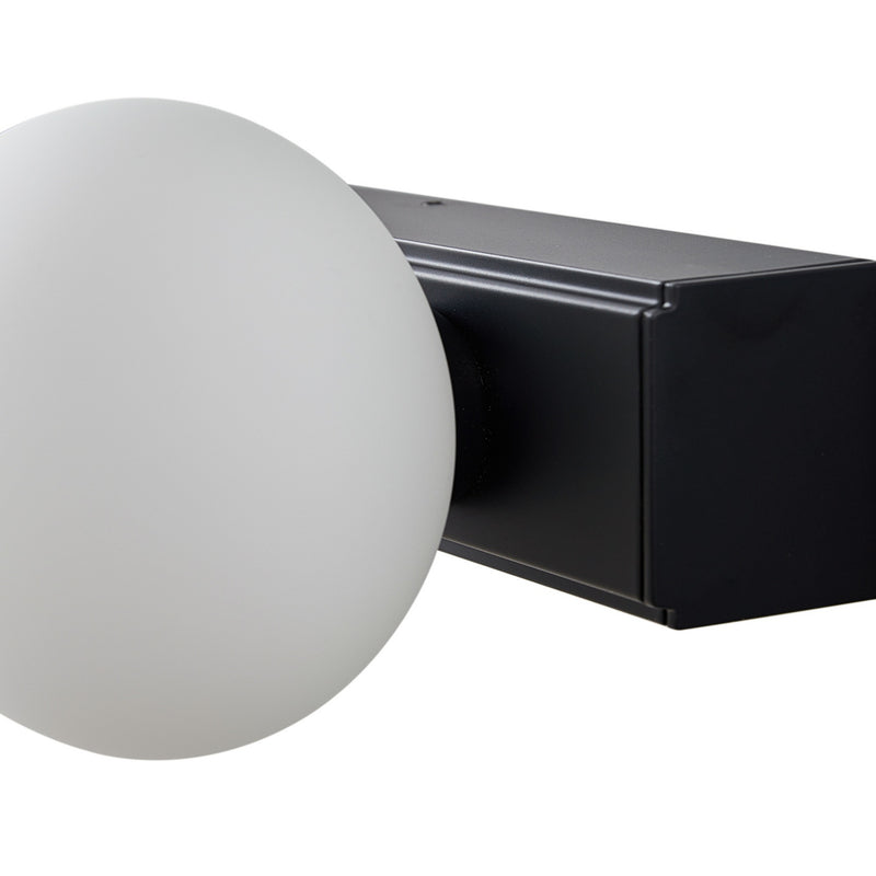 Lucande Wandlampe Badleuchte LED Glas schwarz IP44 Aluminium Myrra 60 cm - 4251911776485