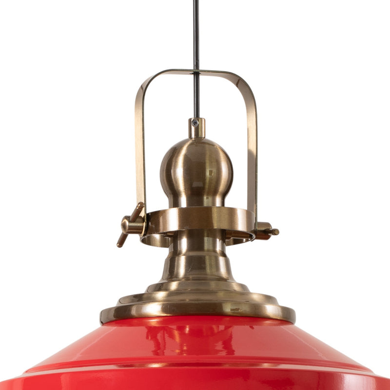 ROYALTECH Hängeleuchte Astel LED Pendelleuchte Lampe dimmbar rot altmessing 43cm - 8684543261900