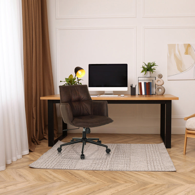 hjh LIVING SOLAO LIFE Home Office Stuhl dunkelbraun Vintage Drehstuhl - 4064323038832
