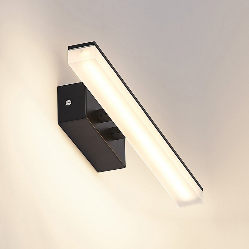 Lucande Wandleuchte Wandlampe LED Leuchte schwarz weiß warmweiß Badezimmer I84 - 4251096597288