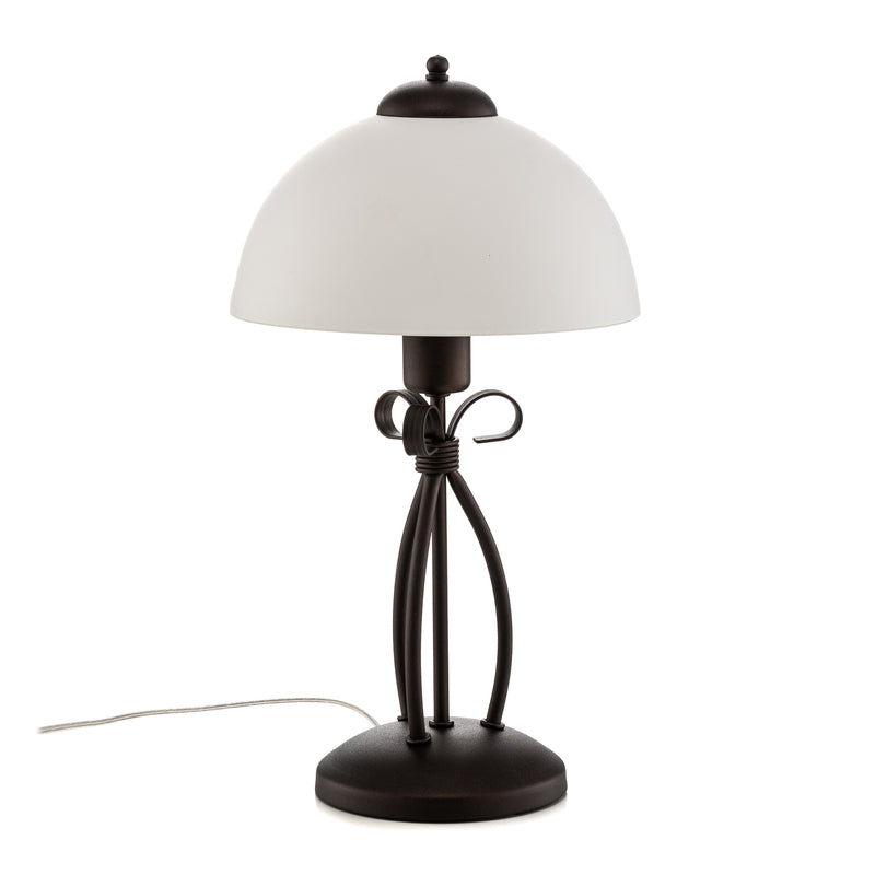 Tischleuchte Adoro LED Lampe Tischlampe Leuchte braun weiß 43cm Höhe 25cm Ø - 5907687421256