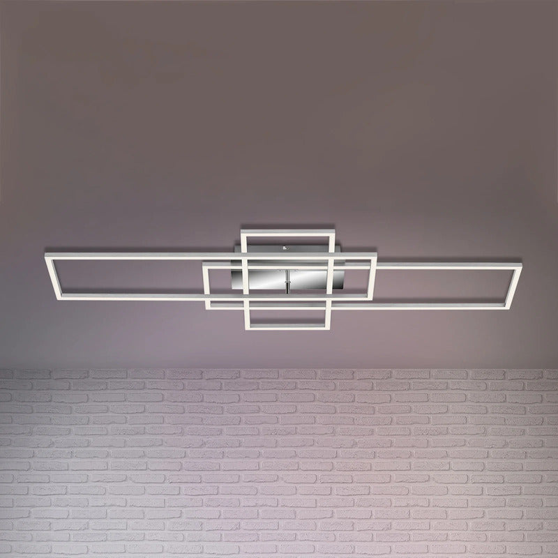 Briloner Deckenlampe Frame LED Lampe dimmbar CCT 3-flammig aluminium 104x42cm - 4002707384106