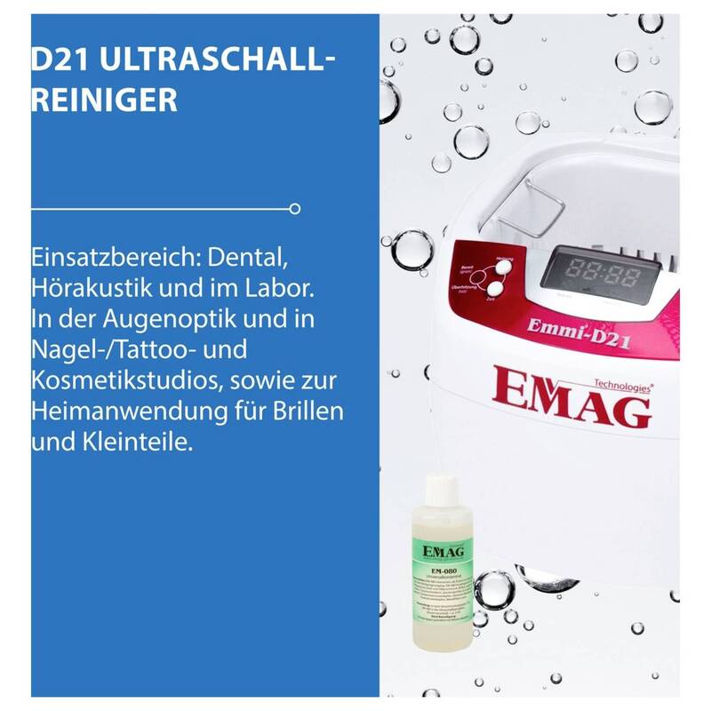 Emag Ultraschallreiniger Heizung 2l Edelstahlwanne schonende Reinigung Schmuck - 4040513601130